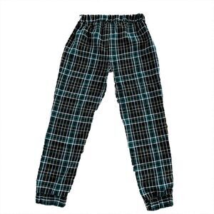 Almost Famous Y2K On Trend Jogger Green Black Plaid Pants Size M